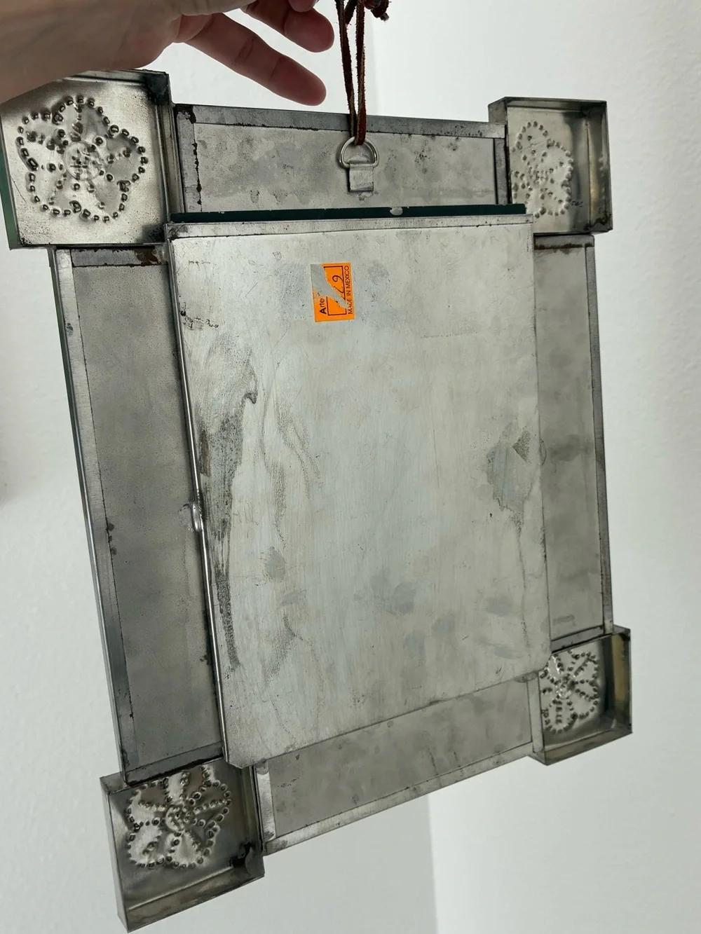 Vintage Mexican Tile & Tin Wall Mirror